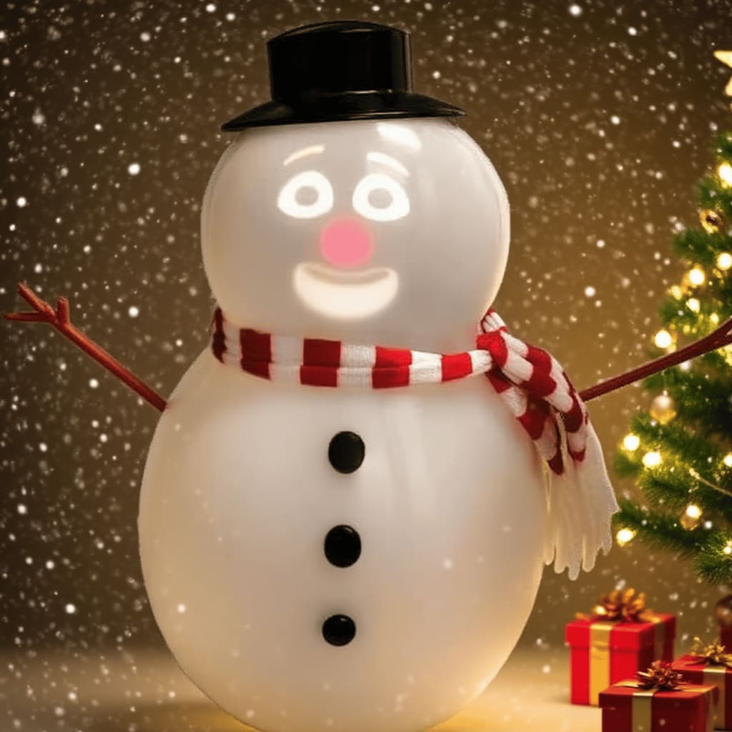 Mr. Chill - Talking Animated Blink Snowman with Built in Projector & Speaker Plug'n Play